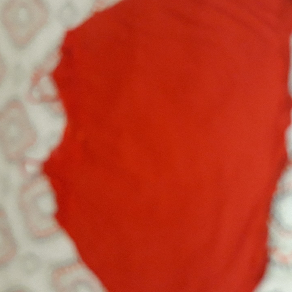 Red lingerie with a g-string panties size extra large